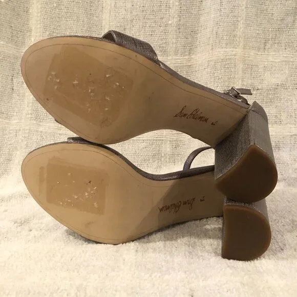 Sam Edelman Yaro Glitter Ankle Strap Heels - Picture 6 of 7